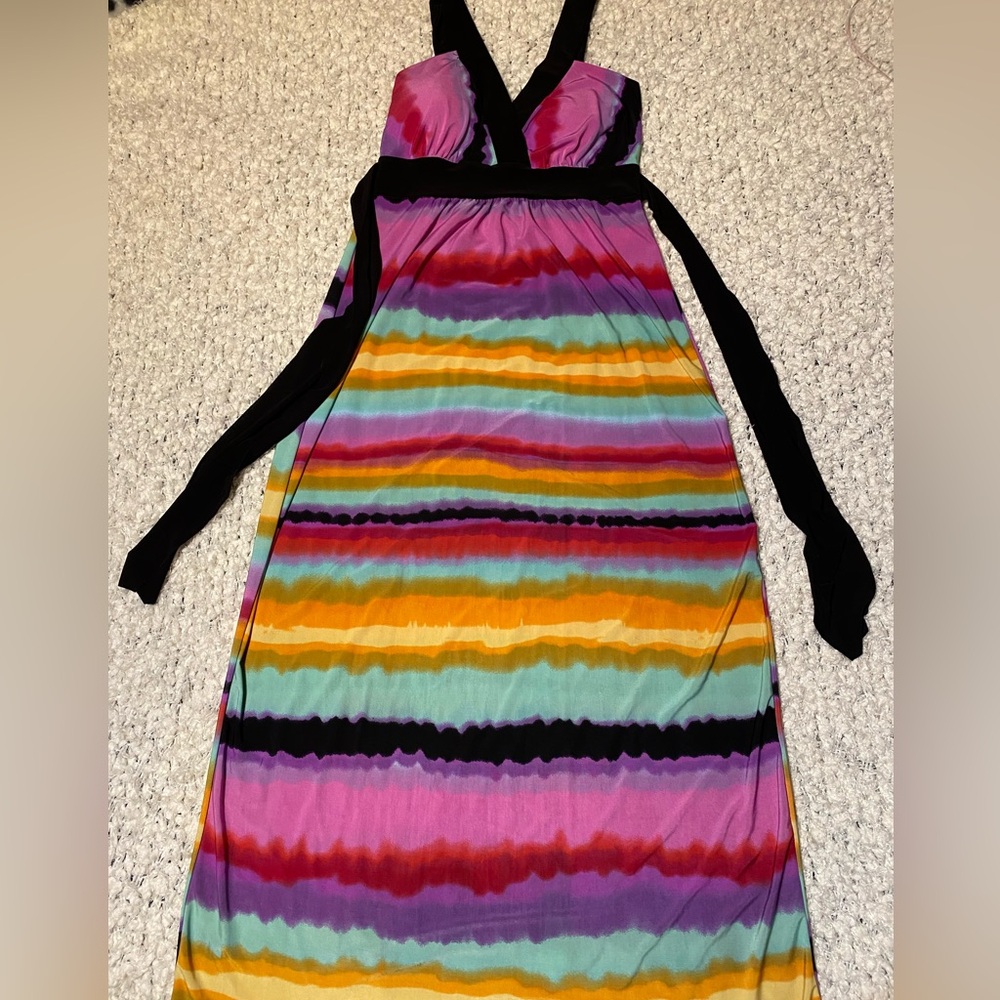 Colorful Striped Maxi Dress